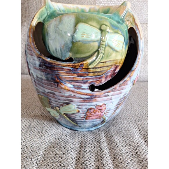 Ceramic Marbled DRAGONFLY Countertop Water Fountain New - Picture 2 of 15